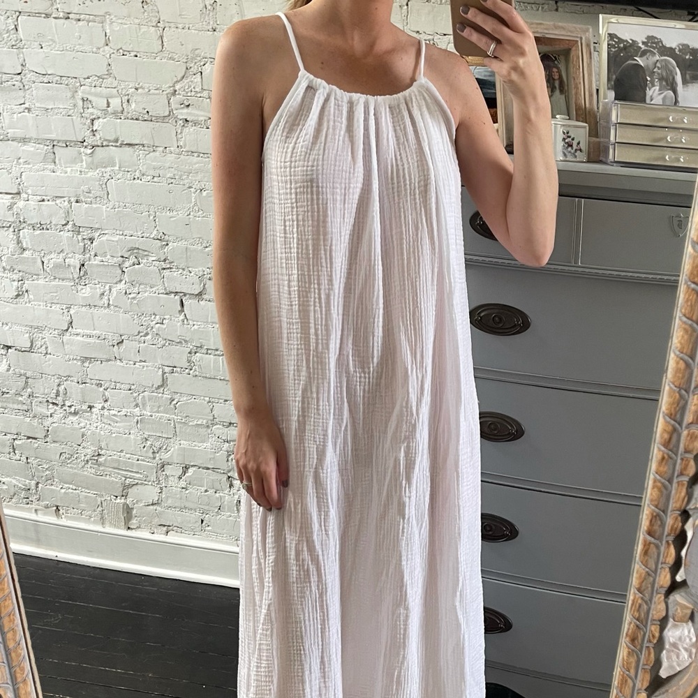 NWT Michael Stars White Gauze Maxi Dress